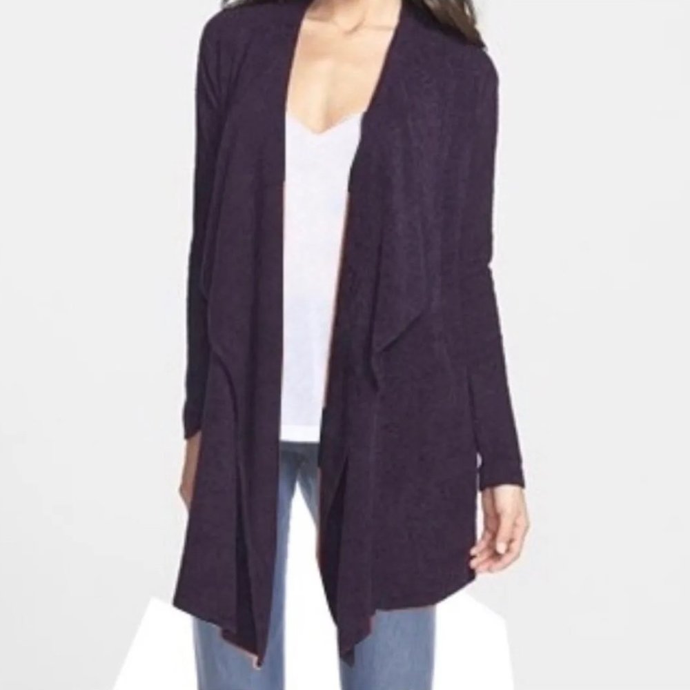 Barefoot Dreams Bamboo Chic Lite navy blue cardigan size S/M